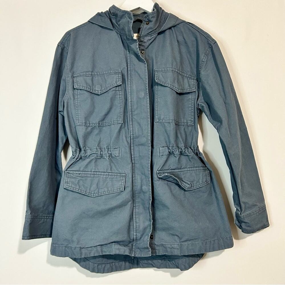 Universal Thread Women’s Drawstring Hooded Light Jacket Blue Size Small EUC